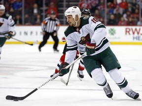 Former Minnesota Wild right winger Chris Stewart has been claimed off waivers by the Calgary Flames.