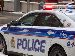 Stock Art for use online and in print .... An Ottawa police vehicle at Metcalfe and Laurier Streets.  Photo by Wayne Cuddington/ Postmedia