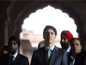 Prime Minister Justin Trudeau visits the Jama Masjid Mosque in New Delhi on Feb. 22, 2018.