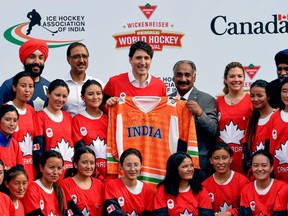 The players, aged 18-25, came to New Delhi from Ladakhi in northern India, as part of an outreach program involving former Canadian team captain Hayley Wickenheiser.