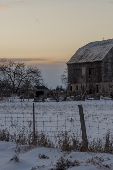 CITY OF KNAWARTHA LAKES, ONTARIO: 2 1, 2018 - An old barn on the property of the home where Bruce McArthur was raised near the hamlet of Argyle in the City of Kawartha Lakes, Ontario, Thursday, February 1, 2018. Accused serial killer Bruce McArthur spent the early part of his life here with his mother and father who also raised foster children. He attended high school in Fenelon Falls, Ontario. (Tyler Anderson / National Post) (For National story by Jake Edmiston and Richard Warnica) //NATIONAL POST STAFF PHOTO