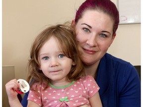 Rebecca Dowds and her two-year-old daughter, Sephira Holland.