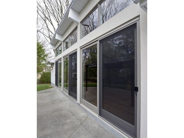 A look at the patio doors from the home's exterior.