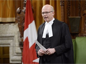 Speaker of the House Geoff Regan rises in the House of Commons in Ottawa, Wednesday, March 22, 2017.