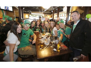 Revellers celebrate at D'Arcy McGee's in Kanata on St. Patrick's Day, Saturday, March 17, 2018.