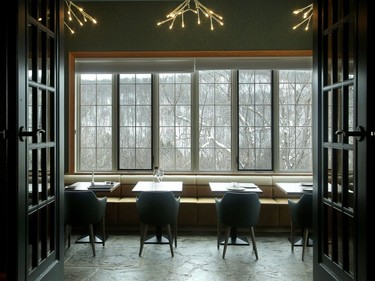 Views on three sides is on the menu in one of the dining rooms.