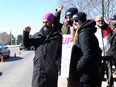 Federal NDP leader Jagmeet Singh shows support for the striking members of CUPE 2424 at Carleton University March 20. (Photo by Jean Levac/Postmedia)