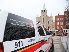 Fire at St. Anthony of Padua on Booth St in Ottawa, March 27, 2018.