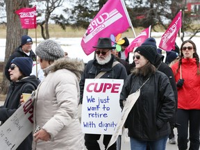 Carleton University strikers in Ottawa on Thursday, March 29, 2018.