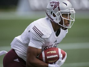 Jackson Bennett, seen here in a 2017 Gee-Gees game, was among the quickest players on display at Saturday's draft combine in Winnipeg, University of Ottawa
