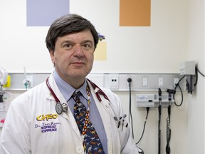 Dr. Tom Kovesi is a pediatric respirologist at the Children's Hospital of Eastern Ontario. March 13,2018. Errol McGihon/Postmedia