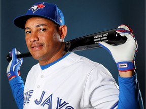 Ezequiel Carrera poses for a portrait at Blue Jays training camp on Feb. 22.
