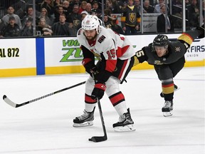 Zack Smith, seen here in a March 2 game against the Golden Knights, allows that Senators players have been playing more confidently since the Feb. 26 trade deadline passed.
