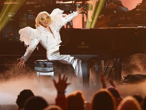 Recording artist Lady Gaga performs onstage during 60th Annual GRAMMY Awards - I'm Still Standing: A GRAMMY Salute To Elton John at the Theater at Madison Square Garden on January 29, 2018 in New York City.