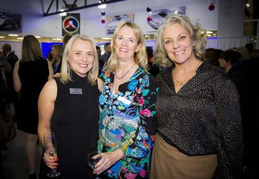 From left, past BYA winner Candace Enman, president of WelchGroup Consulting, Nancy Graham of sponsor PWL Capital, and Margo Crawford.