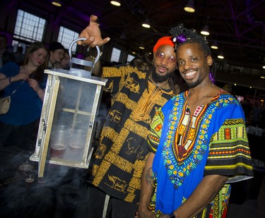 Common Eatery's Jason Frederick (right) with his brother Warren Frederick serving up their For the Love of Wakanda drink. Jason was the winner in the public's choice category and runner-up in the judges’ choice category.