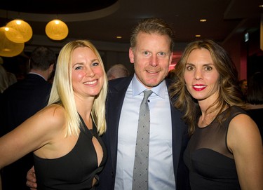 Trie Donovan, a board member with the Ottawa Senators Foundation, former Ottawa Senator Daniel Alfredsson and Bibbi Alfredsson.