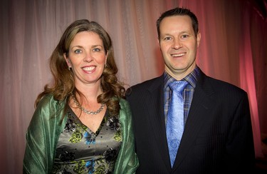 Andrea Drolet and Marc-Andre Drolet, both with Investors Group, a sponsor for the evening.