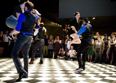 Dancers from Side Street Swing showed off their moves on the dance floor.