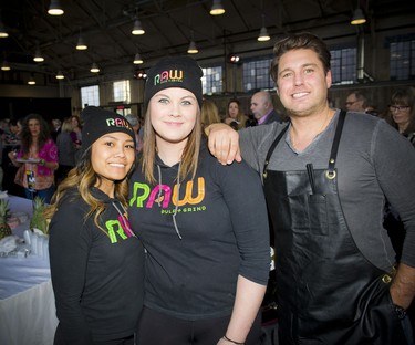 From left, Vanessa Segundo, Andrea McNulty and Jordan O’Leary from RAW Pulp + Grind.
