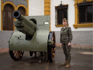 To mark the occasion of International Women's Day on March 8, 2018 AFP presents a series of 45 photos depicting women performing roles or working in professions more traditionally held by men.  More images can be found in www.afpforum.com  Search SLUG  "WOMEN-DAY -PACKAGE".  Spanish Legionnaire Rosa Galvez, 36, poses at the Spanish Legion military base "Alvarez de Sotomayor" in Viator, near Almeria, on March 2, 2018.  In the ring, battling flames or lifting off into space, women have entered professions generally considered as men's jobs. For International Women's Day, AFP met with women breaking down the barriers of gender-bias in the work world.