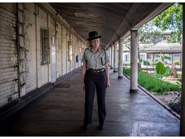 To mark the occasion of International Women's Day on March 8, 2018 AFP presents a series of 45 photos depicting women performing roles or working in professions more traditionally held by men.  More images can be found in www.afpforum.com  Search SLUG  "WOMEN-DAY -PACKAGE".  First Albino female prisons officer Nomatter Mashaire, (32), stands in a corridor at the Zimbabwe Prisons and Correctional Services (ZPCS) headquarters on 22 February 2018 in Harare, Zimbabwe.  In the ring, battling flames or lifting off into space, women have entered professions generally considered as men's jobs. For International Women's Day, AFP met with women breaking down the barriers of gender-bias in the work world.
