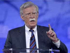 (FILES) This file photo taken on February 24, 2017 shows former US Ambassador to the UN John Bolton speaking to the Conservative Political Action Conference (CPAC) at National Harbor, Maryland. Former United States Ambassador to the United Nations John R Bolton will replaces HR McMaster as national security advisor is was announced on March 22, 2018.