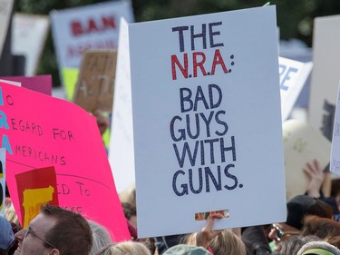 People arrive early for the March For Our Lives rally against gun violence in Washington, DC on March 24, 2018. Galvanized by a massacre at a Florida high school, hundreds of thousands of Americans are expected to take to the streets in cities across the United States on Saturday in the biggest protest for gun control in a generation.