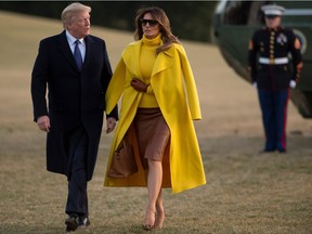 US President Donald Trump and First Lady Melania Trump.