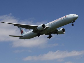 File photo of an Air Canada plane.