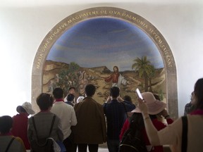 In this Tuesday, March 27, 2018 photo, tourists visit the Magdala center, on the Sea of Galilee in Migdal. Pope Francis took the biggest step yet to rehabilitate Mary Magdalene's image by declaring a major feast day in her honor, June 22. His 2016 decree put the woman who first proclaimed Jesus' resurrection on par with the liturgical celebrations of the male apostles."By doing this, he established the absolute equality of Mary Magdalene to the apostles, something that has never been done before and is also a point of no return" for women in the church, said Lucetta Scarrafia, editor of the Vatican-published "Women Church World" monthly magazine.