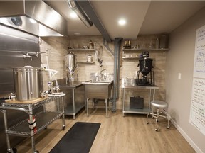 The family installed state-of-the-art equipment in the brew space. Each batch of beer takes about a month to brew, producing about five gallons.
0317 home reno
