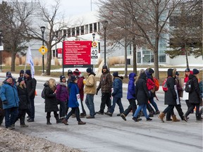 Carleton University support staff have gone on strike and are out on the picket lines for the foreseeable future with pensions being the major stumbling block. Photo by Wayne Cuddington/ Postmedia