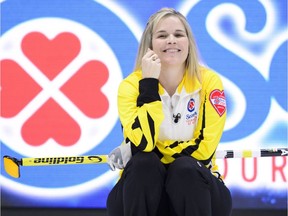Manitoba skip Jennifer Jones, seen here during the Scotties Tournament of Hearts playoffs in February, is back on the world championship stage.