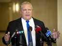 Ontario PC leadership candidate Doug Ford in London, Ont. on Monday.