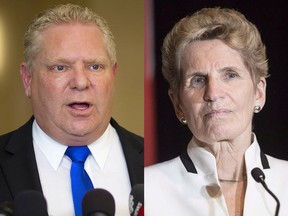 Doug Ford plays well in his home turf of Toronto, but Kathleen Wynne's Liberals own the urban parts of Ottawa.