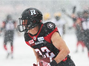 Greg Ellingson of the Redblacks experienced snow in Ottawa in the 2016 Eastern Division final, but this was the first off-season in which he spent most of his time in Canada's capital. Jean Levac/Postmedia