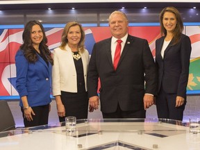 Ontario Conservative party leadership candidates Tanya Granic Allen, left to right, Christine Elliott, Doug Ford and Caroline Mulroney.