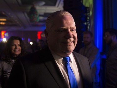 Candidate Doug Ford attends the Ontario Progressive Conservative leardership announcement in Markham, Ont. on Saturday, March 10, 2018.