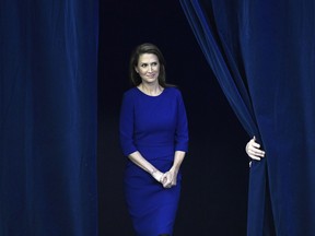 Ontario PC leadership candidate Caroline Mulroney arrives to participate in a debate in Ottawa on Wednesday, Feb. 28, 2018.