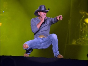 Tim McGraw in concert.