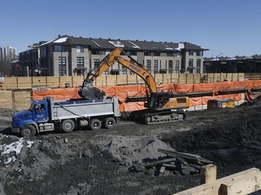 Construction behind Saint-Paul University behind Main Street in Ottawa Tuesday March 20, 2018.
