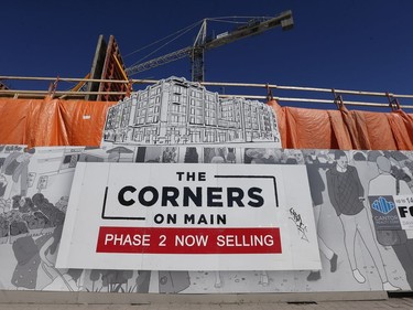 The Corners construction on Main Street in Ottawa Tuesday March 20, 2018.
