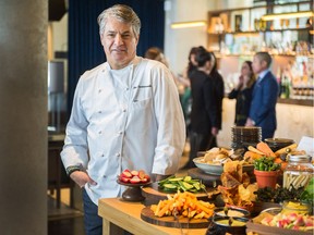 Chef Kim Canteenwalla with some of the food to be served at the Junos opening reception.