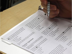 A student works on an assignment.