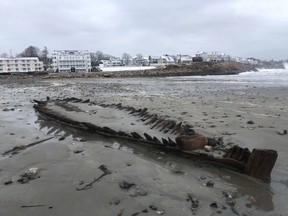 A photo of the Revolutionary War-era ship in Maine. MUST CREDIT: York Police Department.