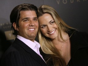 In a Jan. 17, 2007 file photo, Donald Trump Jr., left, and his wife Vanessa arrive for the Trump Vodka launch party by Drinks America hosted by Donald J. Trump at Les Deux in the Hollywood section of Los Angeles.