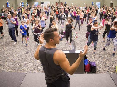 Beachbody Super Trainer, Joel Freeman, led a work out at the Ottawa Conference and Event Centre Saturday, April 7, 2018. Freeman co-created Beachbody's first MMA-styled workout, Core De Force, and is also Beachbody's resident weight lifting pro.