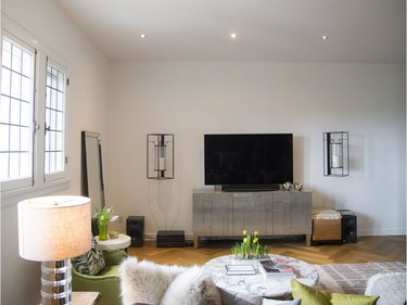 The third floor is the main entertainment area at Denise and Steve Hulaj's home.