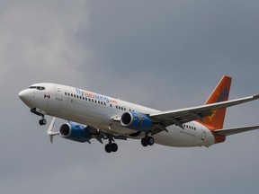 File photo of Aa Sunwing Boeing 737-800 passenger plane .